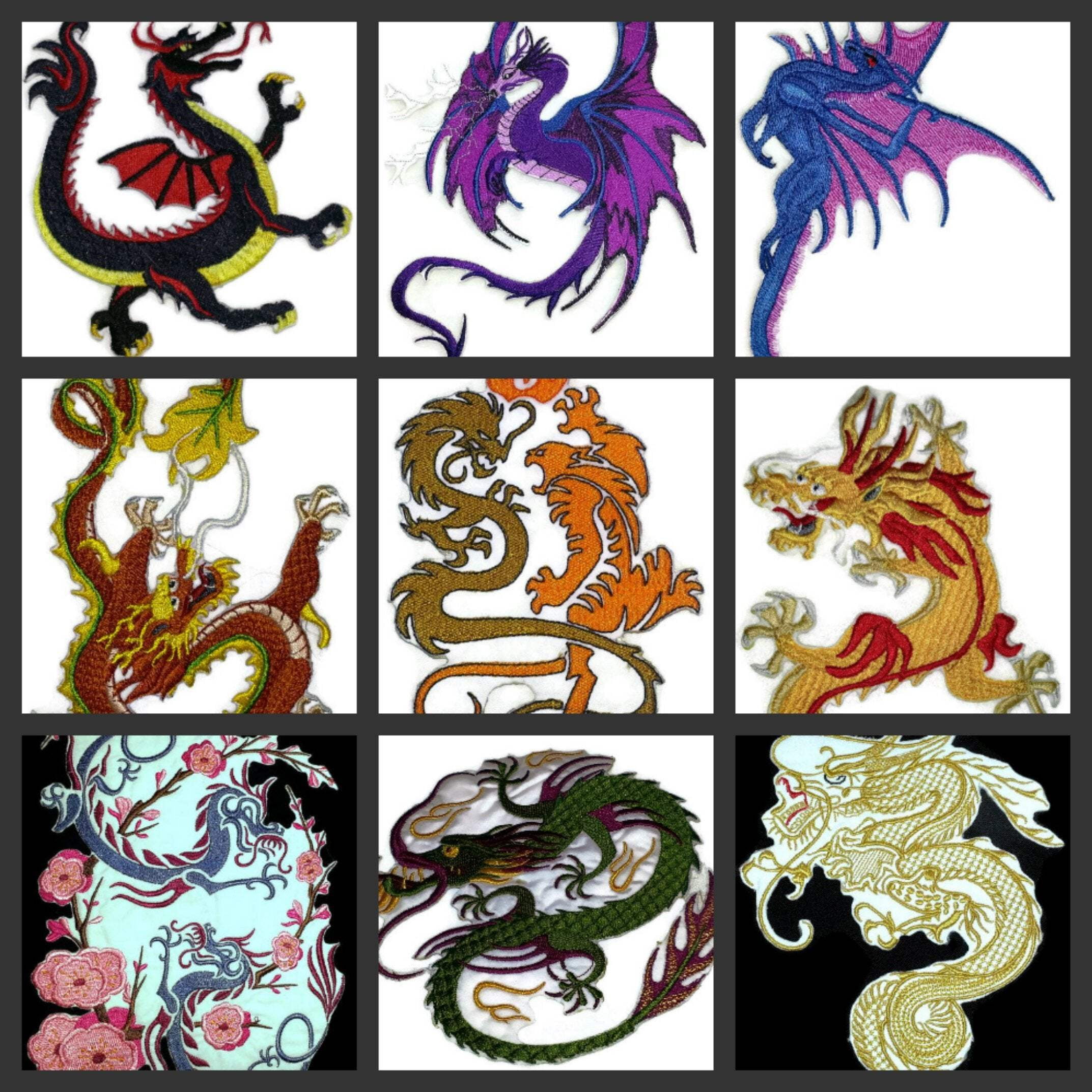 BeyondVision Custom Yellow Dragon Embroidery Iron On/Sew Patch [6.54" 4.7"]