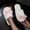 Pink, variant on Womens Fuzzy House Slippers, Open Back Slide with Red Satin Bow, Plush Indoor Shoes,Size 6.5-7