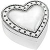 Personalized Gloria Duchin Silvertone Heart Trinket Box