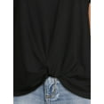 thumbnail image 4 of Time and Tru Women's Twist Top with Short Sleeves, 4 of 5