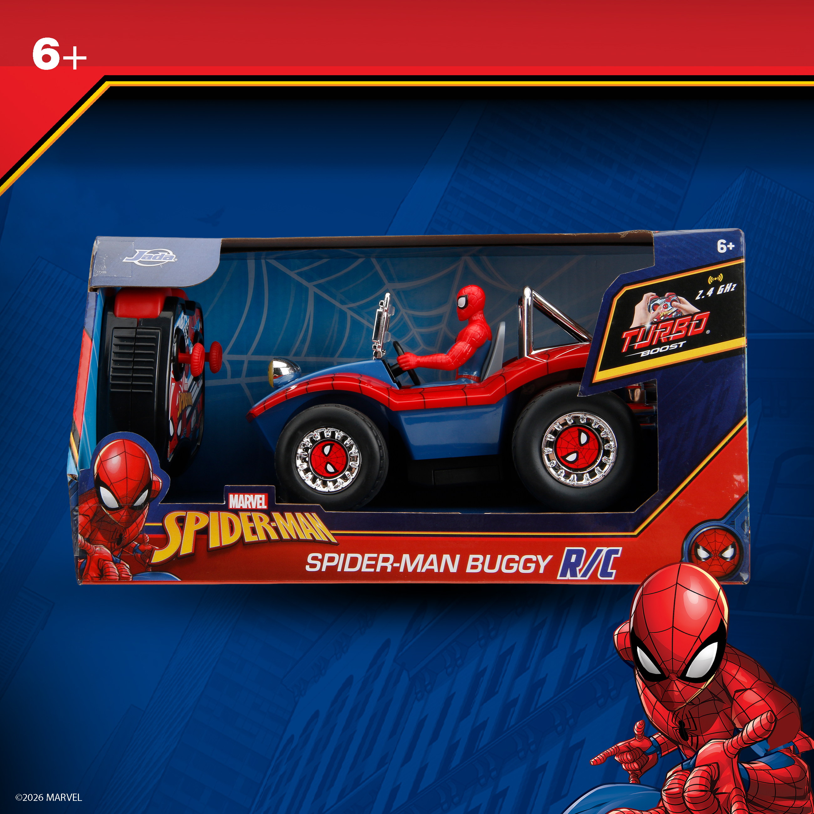 Jada Toys Spider-Man 7" Remote Control Buggy with Figure photo 2