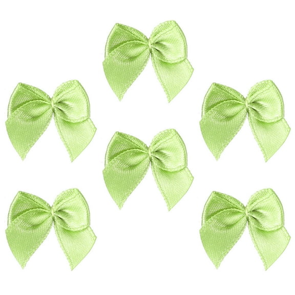 Pretyzoom 100pcs Tiny Hair Bows for Crafts Light Green Handmade for Sewing Projects