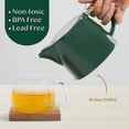 thumbnail image 4 of Porcelain Teapot (500ml) Dark Green Handmade Teapot | Fine Mesh Infuser for Loose Blends Made of Stainless Steel, Tea Kettles, 4 of 4