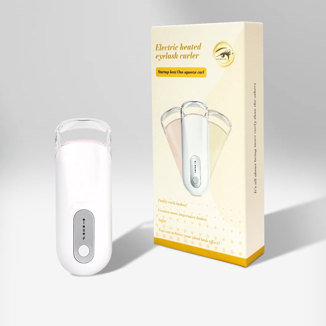 Press-type electric eyelash curler, curling and straightening in one, long-lasting curling, dual temperature control, Type-C rechargeable eyelash curler