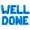 Blue, variant on Letter Balloons - WELL DONE 16" Inch Alphabet Letters Foil Mylar Balloon Graduation Day Party Banner (Gold)