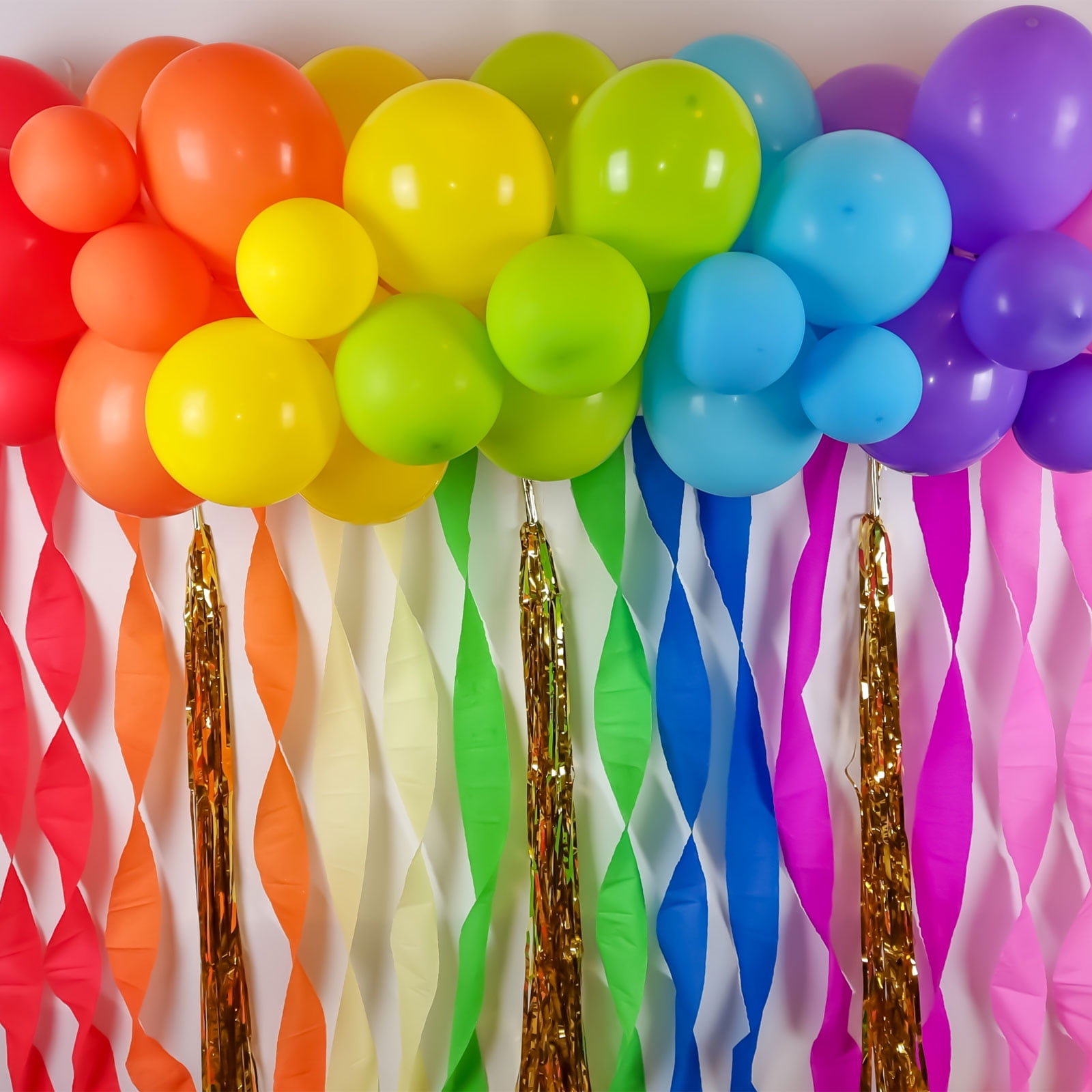 Unique Bargains 10Pcs Crepe Paper Streamers for Party Light Blue 1.8in x 82ft
