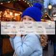 thumbnail image 2 of Cethrio Girls Pom Pom Beanie Hats, Outdoor Soft Warm Ribbed Knit Winter Hats Blue Size 2-12 Years, 2 of 7