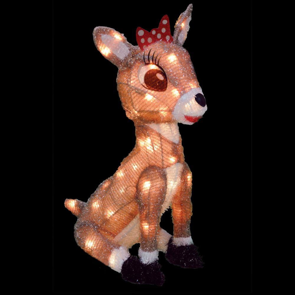 Rudolph the red nosed reindeer Clarice pre lit tinsel light 