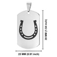 thumbnail image 2 of Stainless Steel Horseshoe Good Luck Charm Dog Tag Keychain Circle Ring, 2 of 2