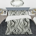 thumbnail image 2 of Designart "Zebra Elegance In Monochrome" White Abstract Bedding Covert Set - Modern & Contemporary Bed Set With 1 Sham, 2 of 5