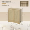 thumbnail image 7 of Furmax Rattan Door Buffet Cabinet Sideboard for Kitchen Wood Storage with Adjustable Shelf for Hallway Entry and Living Room, Beige, 7 of 7
