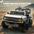 thumbnail image 3 of iYofe 24V 2 Seater Ride on Cars, Licensed Ford Bronco Raptor Powered Ride on Toys with Remote Control, 4 Wheels Spring Suspension, Bluetooth, LED Light, Electric Cars for Kids Ages 3-8 Gifts, White, 3 of 9