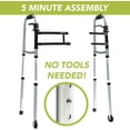 thumbnail image 6 of Narrow Walkers with Storage Bag - Width and Height Adjustable Walker, Lightweight Folding Walkers for Seniors Handicapped & Disabled, Up to 350 lbs, 6 of 6