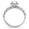 thumbnail image 3 of Alamode TS046-10 Women Rhodium 925 Sterling Silver Ring with AAA Grade CZ in Clear - Size 10, 3 of 4