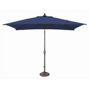 SimplyShade 6 x 10 ft. Rectangle Push Button Tilt Market Umbrella  Sky Blue