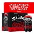 thumbnail image 2 of Jack Daniel's Tennessee Whiskey and Coca-Cola Zero Sugar Ready to Drink Whiskey Cocktail, 355 ml Cans, 4 pack, 2 of 7