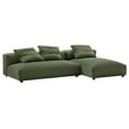 thumbnail image 6 of 2 pcs Modular Sofa Chaise Sectional, Green, Fabric, Living Room Lounge Cafe Lobby Hospitality Restaurant, Modern Contemporary, HB37423, 6 of 11