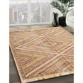 thumbnail image 2 of Ahgly Company Indoor Round Contemporary Orange Abstract Area Rugs, 5' Round, 2 of 6
