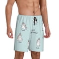 thumbnail image 2 of Bixox Men's Cute Unicorn Doing Yoga Pose printed lightweight casual shorts, soft sleep shorts with pockets., 2 of 7