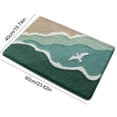 thumbnail image 3 of Alfombra de baño, alfombra de baño estilo Oceans antideslizante, poliéster súper absorbente y rápido secado, diseño de olas de concha con tema de playa, 15,74 x 23,62 pulgadas, 3 of 6