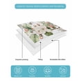 thumbnail image 5 of Quilts Queen Size, Spring Floral Soft Comforter Bedding Set for Bed, Green Botanical Flowers Watercolor Lightweight Quilted Bedspread with Pillow Cover(2 Pieces) for All Season, 90x96 Inch, 5 of 6