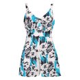 thumbnail image 5 of Fesfesfes Jumpsuit for Women Bandage Backless V-Neck Sleeveless Casual Printing Short Jumpsuit, 5 of 5