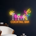 thumbnail image 2 of Handmadetneonsign Cocktail Bar Neon Sign, Cocktail Wine Wall Art Decor, Bar Club Logo Wall Decor, 2 of 5