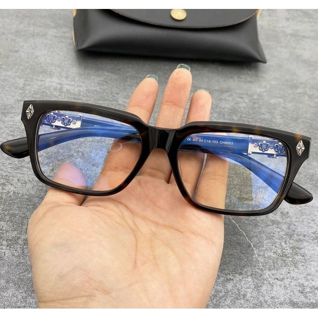 Montura de gafas retro de placa gruesa, montura negra, gafas planas para miopía para hombres y mujeres 8003