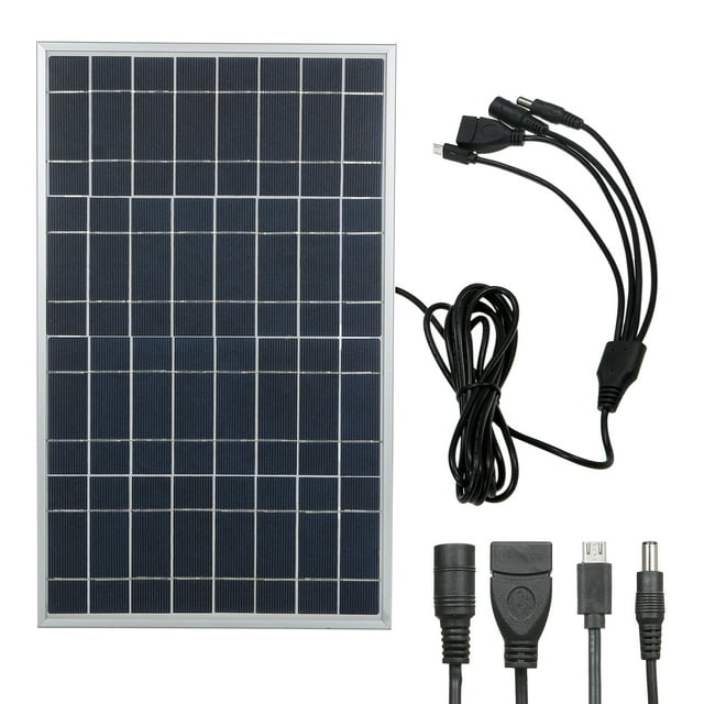 Amdohai 15W 8V 1.88A DIY Solar Panel with USB Output Port/ DC