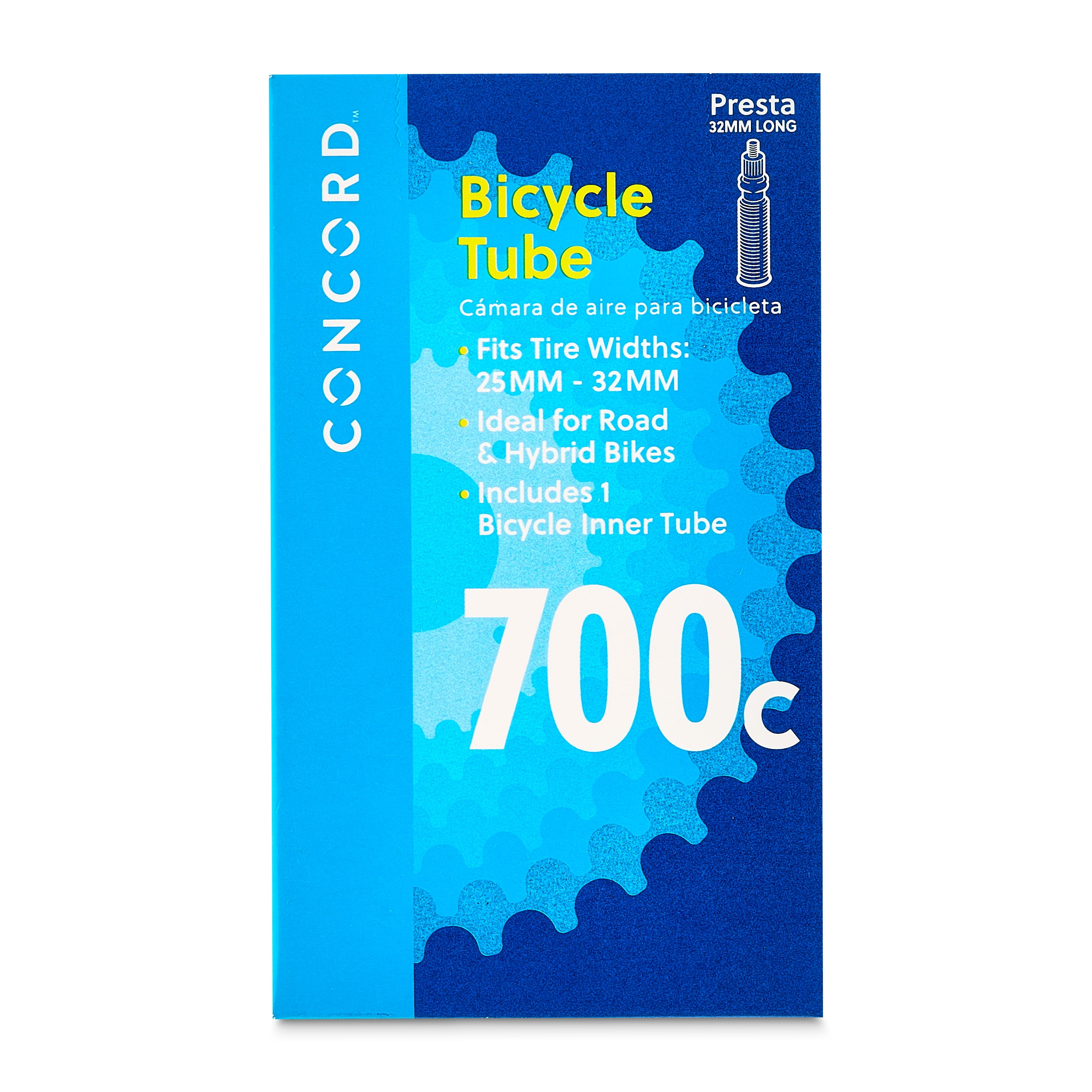 Concord Replacement Bicycle Inner Tube, 700c x 25/32