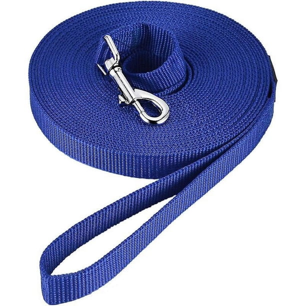 Sailing Cuerda de tracción larga para adiestramiento de perros Cuerda de tracción larga de nailon para perros sin correas Gatos y perros Mascotas Caminando Trotar (5 m de largo, azul)