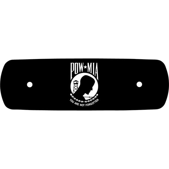 Kustom Cycle Parts POW/MIA Air Cleaner Cover Insert. Replaces Stock Harley Davidson M8 / 114 Insert. (Solid Black)