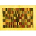 thumbnail image 1 of Ahgly Company Indoor Rectangle Solid Yellow Modern Area Rugs, 6' x 9', 1 of 4