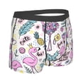thumbnail image 3 of Kll Summer With Flamingo Men'S Cotton Boxer Briefs Underwear-Medium, 3 of 9