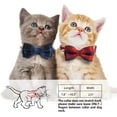 thumbnail image 3 of Breakaway Bowtie Cat Collars with Bell - Classic Plaid Kitten Collars with Removable Cute Cat Bow Tie, Adjustable 8-11 Inches for Kitty, Puppy, 3 of 5