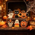 thumbnail image 4 of sruoe 6 PCS Cute Vintage Halloween Decorations Indoor, Halloween Tiered Tray Decoration,Rustic Tabletop Catchall Decor for Home Window Display,, 4 of 6
