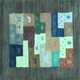 thumbnail image 1 of Ahgly Company Indoor Square Abstract Light Blue Contemporary Area Rugs, 6' Square, 1 of 4