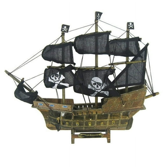 Pirate Ship Wood 13 X 11.25 Nautical Maritime Boat Decor