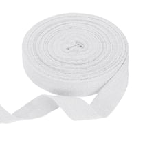 Uxcell Cotton Twill Tape Ribbon 3/4" 11 Yard Herringbone Webbing Tape, White