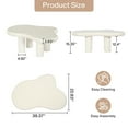 thumbnail image 5 of Tribesigns 39.4" Cloud Coffee Table, Cute Cream Coffee Table with 4 Solid Legs, Modern Center Table for Living Room, Home Office(White), 5 of 5