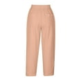 thumbnail image 3 of Hvot&aat Capris for Women 2025 Summer Lightweight Loose Drawstring Lounge Pants Casual Solid Cropped Trousers with Pockets, 3 of 4