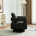 thumbnail image 2 of 28.69" W Square Modern Rotating Club Chair For Hotel - Charcoal, Removable Cushion Hotel, Living Room, Bedroom, 33.92" H Accent Arm Office Cushion, 360 Degree Rotation Office, Bedroom, 2 of 6