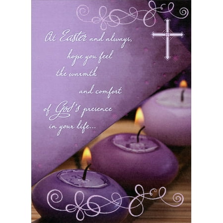 Designer Greetings 3 Purple Candles Religious Easter Card ...
