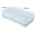 thumbnail image 3 of Large Capacity Egg Holder for Refrigerator Egg Fresh Storage Box for Fridge Egg Storage Container Organizer Clear Plastic Storage Container 15 Compartment Refrigerator Egg Box Blue ,By Toyeng, 3 of 9