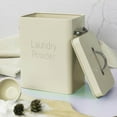 thumbnail image 1 of Laundry Powder Storage Tin Box Large Rice tin box steel Organizer with Spoon White, 1 of 8