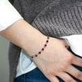 thumbnail image 4 of Gem Stone King 925 Sterling Silver Round Red Created Ruby Tennis Bracelet for Women (2.80 Cttw, Gemstone July Birthstone, Round 4.5MM, Fully Adjustable up to 9 inch), 4 of 4