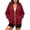 Red-AnuYalue zip up hoodie women, variant on AnuYalue Women's Zip Up Hoodies Loose Fit Long Sleeve Sweatshirts Pockets Drawstring Track Jackets Trendy Hoodie