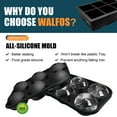 thumbnail image 4 of Walfos Sphere Ice Mold Tray & Large Square Ice Cube Tray - Ice Sphere Maker - Big Silicone Ice Cube Molds for Whiskey, Cocktails, Bourbon -Easy Release & Food Grade, Set of 2, 4 of 7