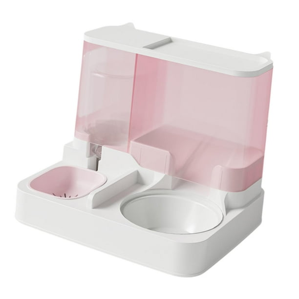 Alimentador dispensador de agua para mascotas Fernando 2 en 1 cuenco rosa