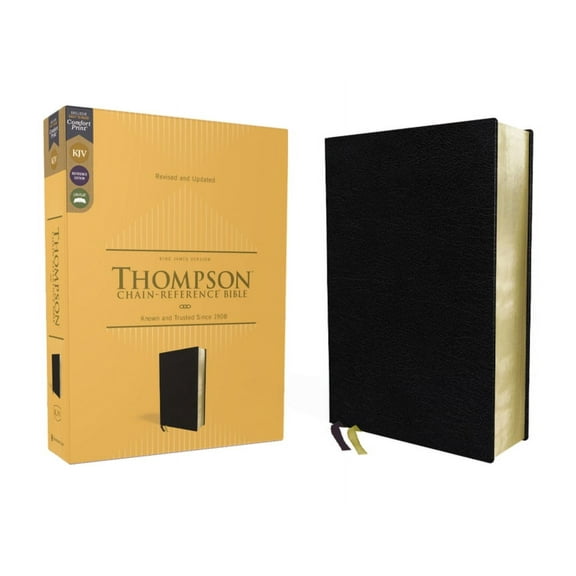 Kjv, Thompson Chain-Reference Bible, European Bonded Leather, Black, Red Letter, Comfort Print, (Hardcover)